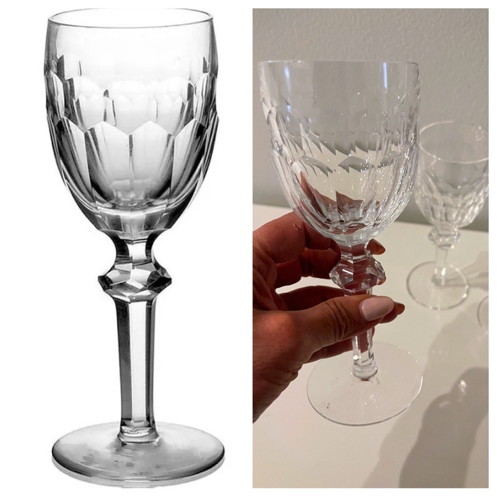 Waterford Crystal Curraghmore cut panels Set of 3 Elegant Crystal Wine Glass Set